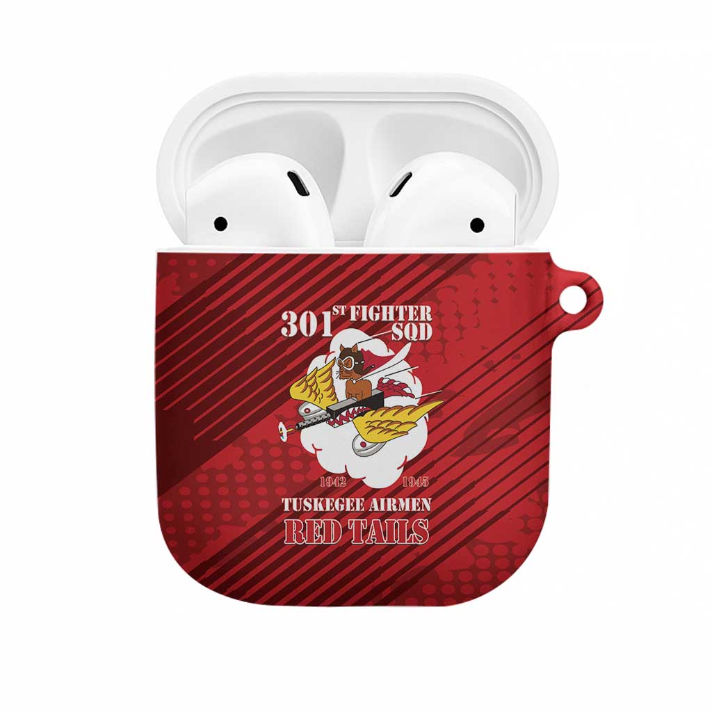 Tuskegee Airmen Red Tails AirPods Case 301st Fighter Squadron - Red