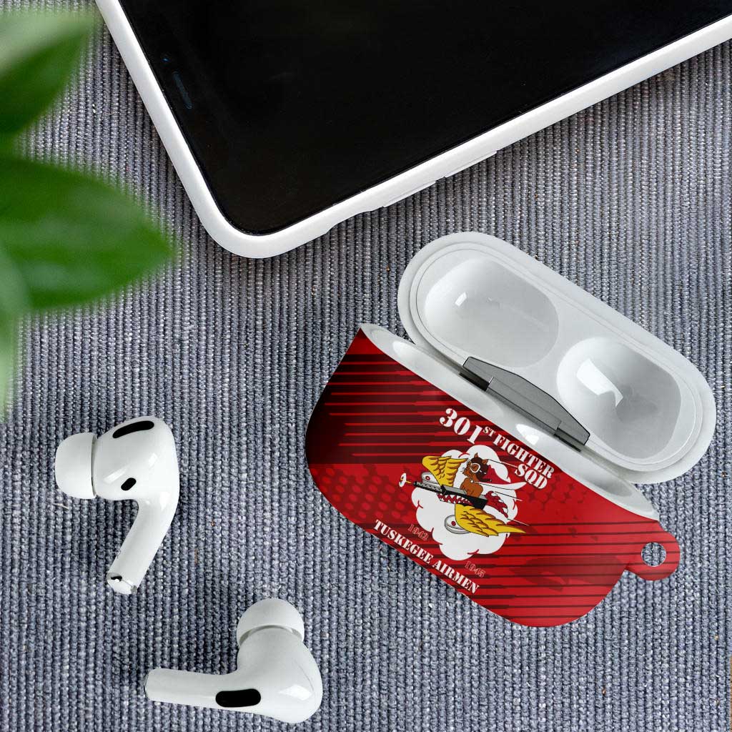 Tuskegee Airmen Red Tails AirPods Case 301st Fighter Squadron - Red
