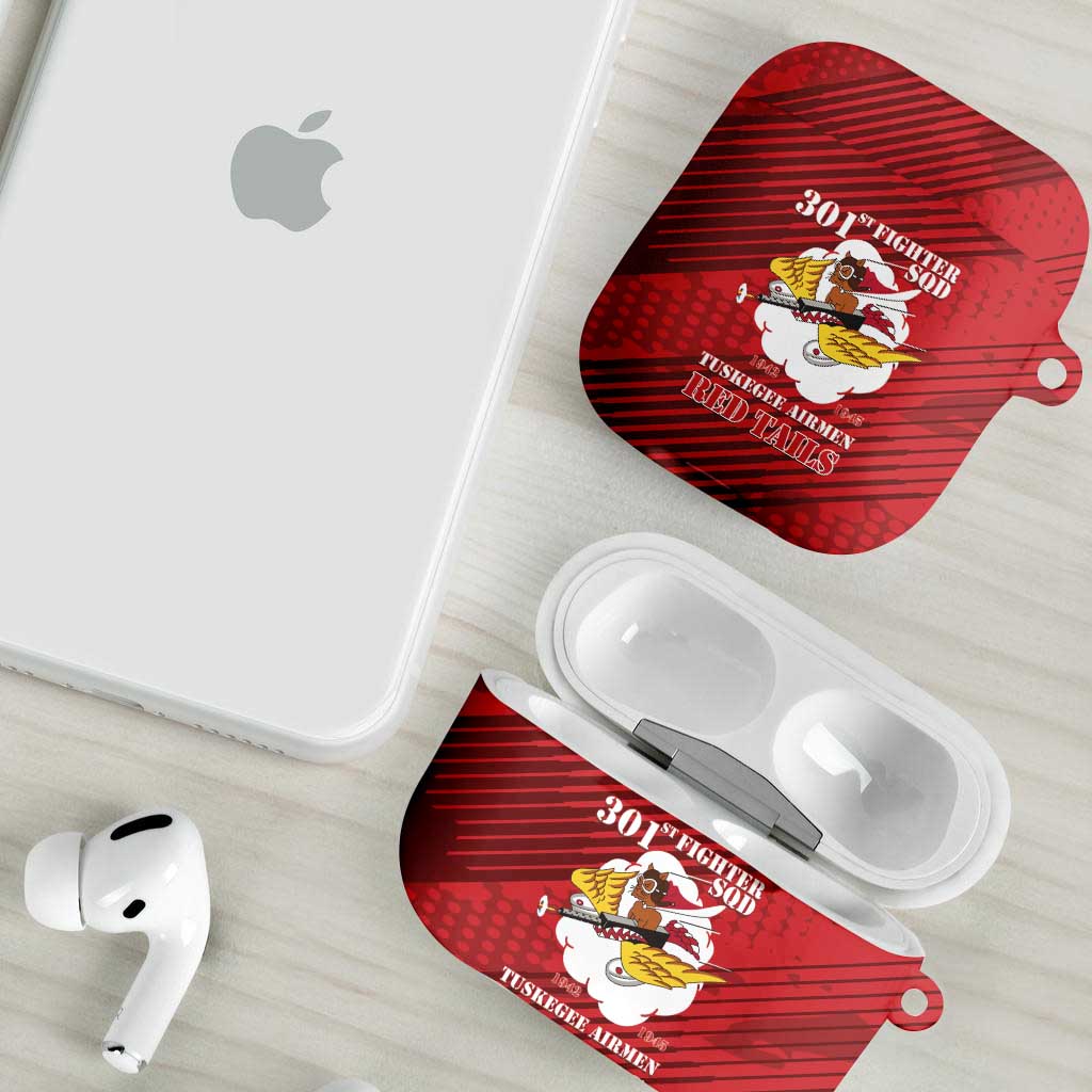 Tuskegee Airmen Red Tails AirPods Case 301st Fighter Squadron - Red