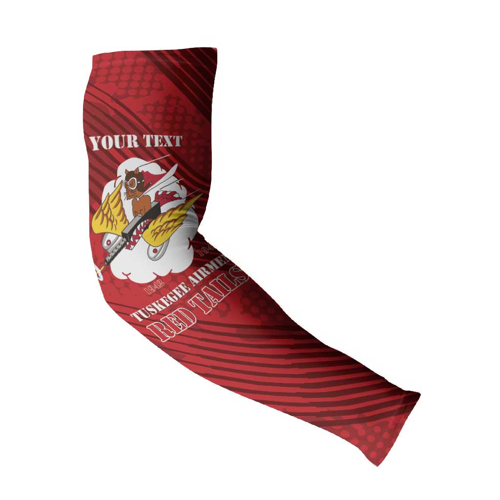 Personalized Tuskegee Airmen Red Tails Arm Sleeves 301st Fighter Squadron - Red