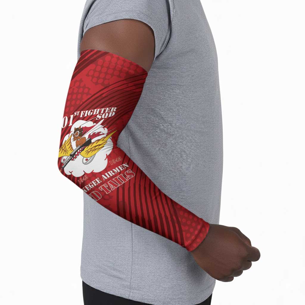Personalized Tuskegee Airmen Red Tails Arm Sleeves 301st Fighter Squadron - Red