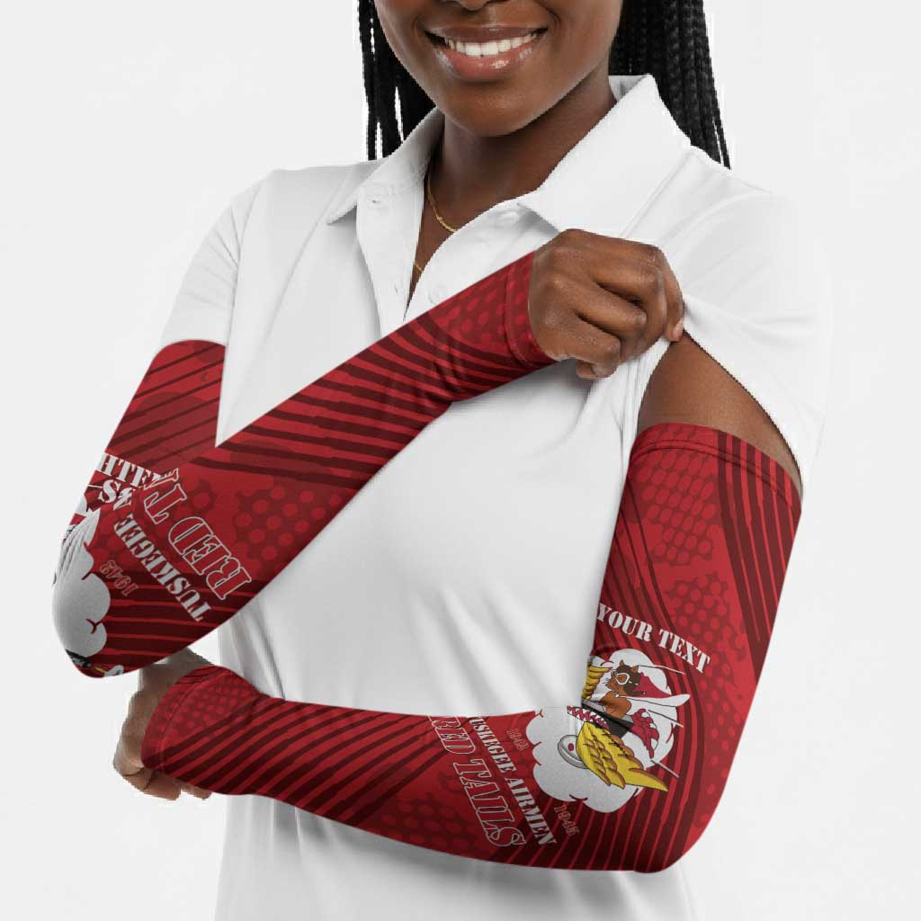 Personalized Tuskegee Airmen Red Tails Arm Sleeves 301st Fighter Squadron - Red