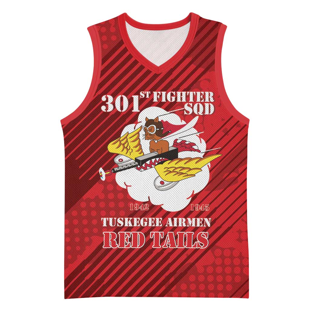 Personalized 301st Fighter Squadron WWII Basketball Jersey Red Tails Heritage - Red LT15