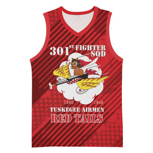 Personalized 301st Fighter Squadron WWII Basketball Jersey Red Tails Heritage - Red LT15
