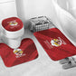 Tuskegee Airmen Red Tails Bathroom Set 301st Fighter Squadron - Red