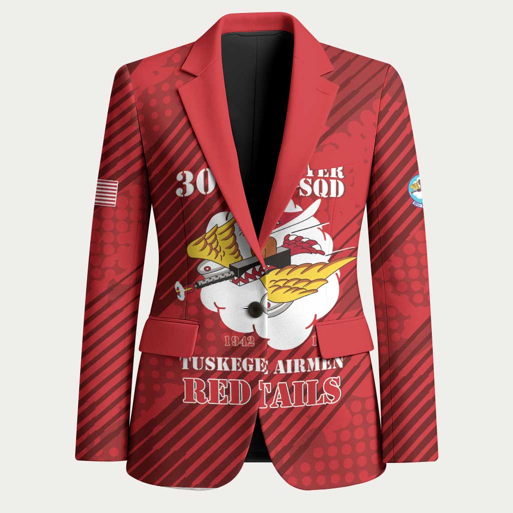 Personalized Tuskegee Airmen Red Tails Blazer 301st Fighter Squadron - Red
