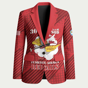 Personalized Tuskegee Airmen Red Tails Blazer 301st Fighter Squadron - Red