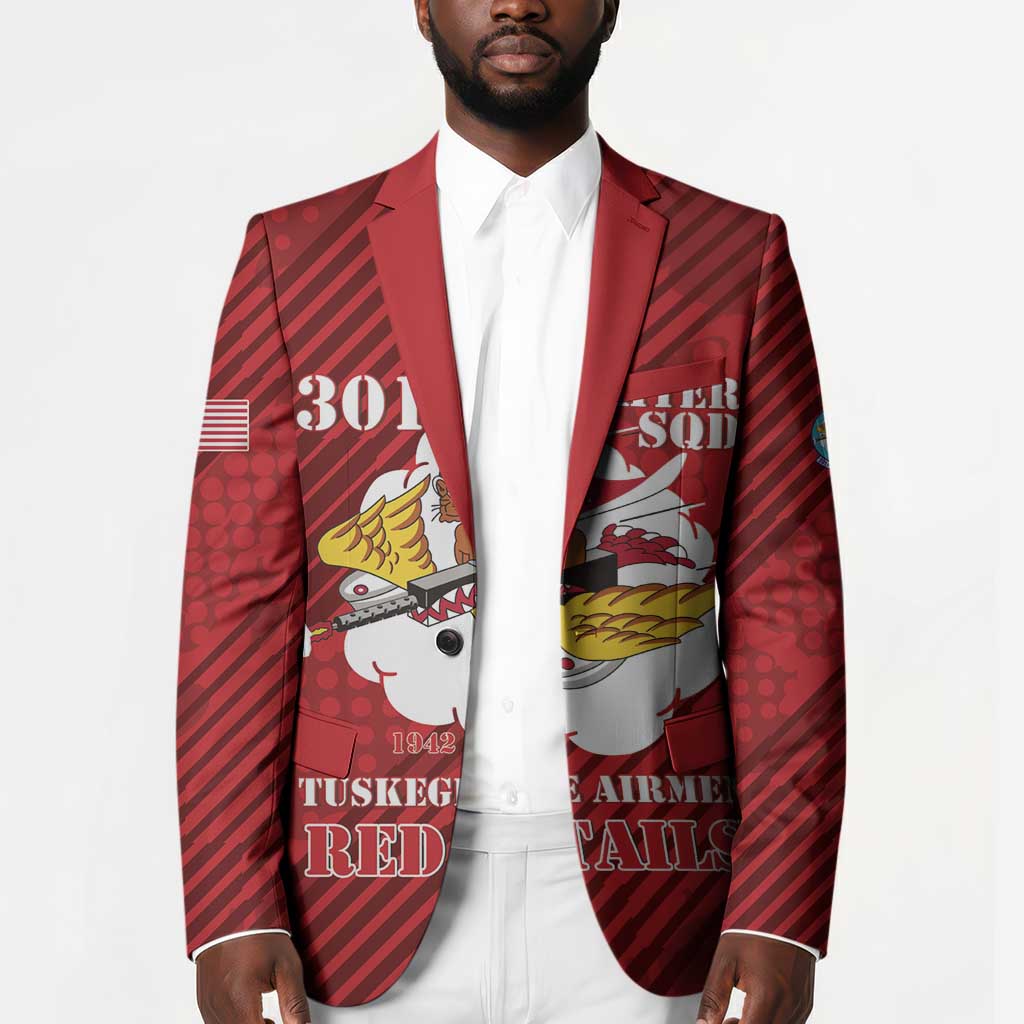 Personalized Tuskegee Airmen Red Tails Blazer 301st Fighter Squadron - Red