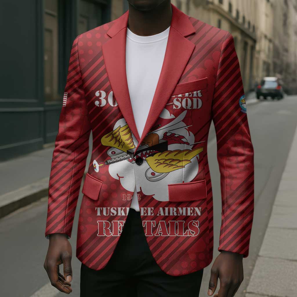 Personalized Tuskegee Airmen Red Tails Blazer 301st Fighter Squadron - Red
