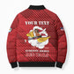 Personalized Tuskegee Airmen Red Tails Bomber Puffer Jacket 301st Fighter Squadron - Red