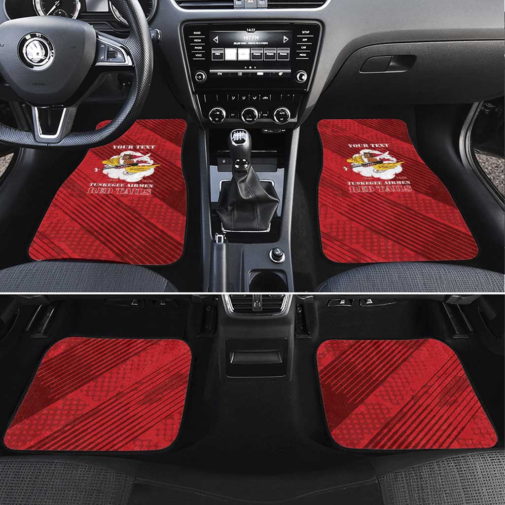 Personalized 301st Fighter Squadron WWII Car Mats Red Tails Heritage - Red - African Pride