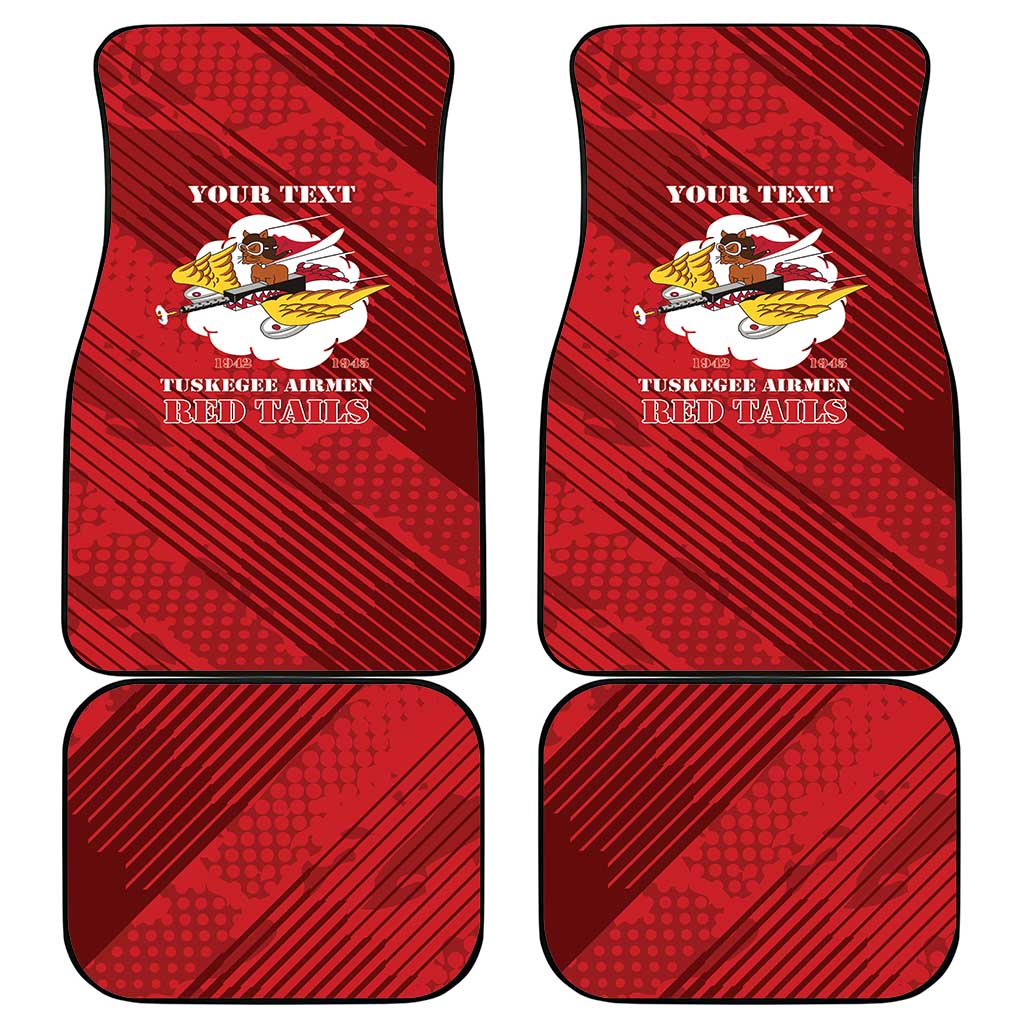 Personalized 301st Fighter Squadron WWII Car Mats Red Tails Heritage - Red - African Pride