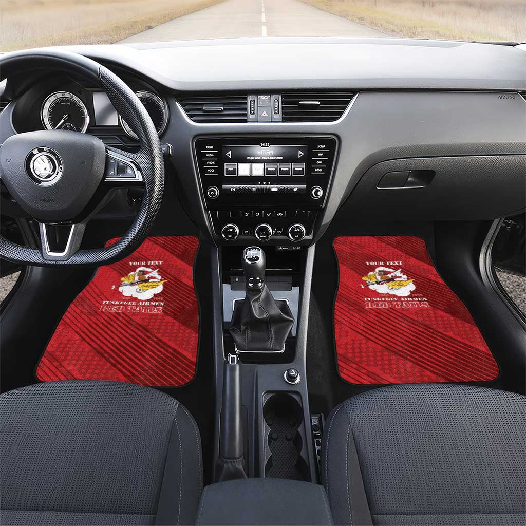 Personalized 301st Fighter Squadron WWII Car Mats Red Tails Heritage - Red - African Pride