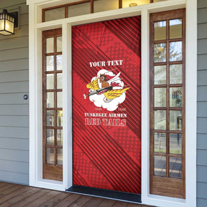 Personalized Tuskegee Airmen Red Tails Door Cover 301st Fighter Squadron - Red