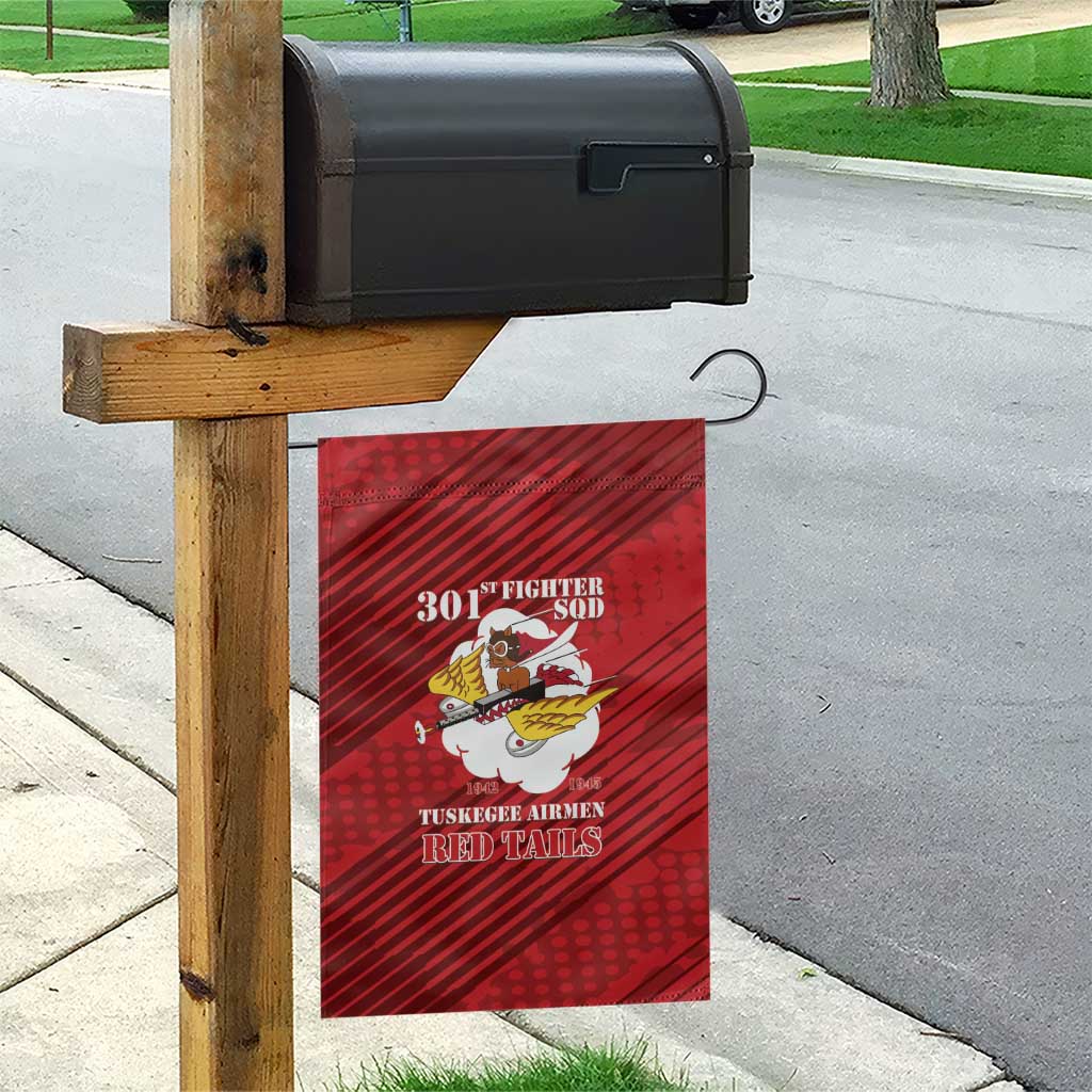 301st Fighter Squadron WWII Garden Flag Red Tails Heritage - Red - African Pride