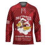 Personalized Tuskegee Airmen Red Tails Hockey Jersey 301st Fighter Squadron - Red