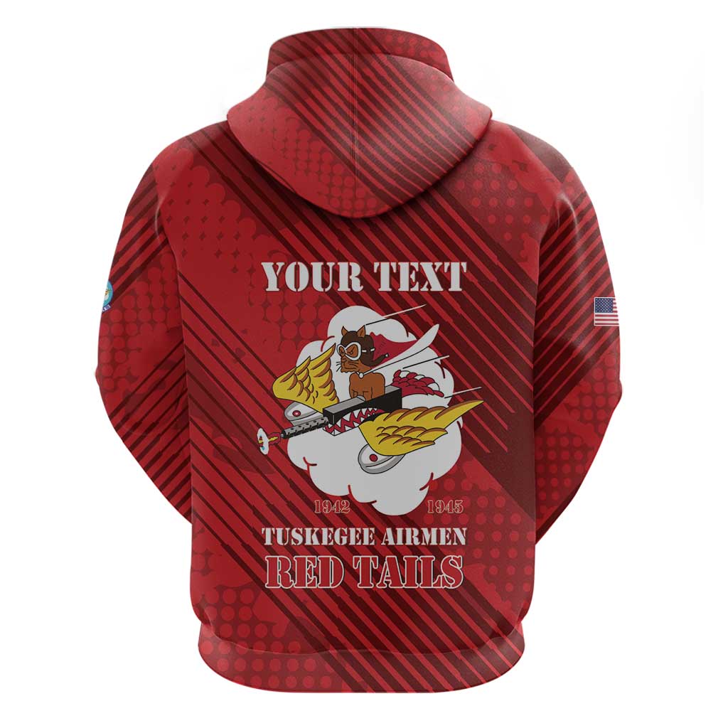 Personalized 301st Fighter Squadron WWII Hoodie Red Tails Heritage - Red - African Pride