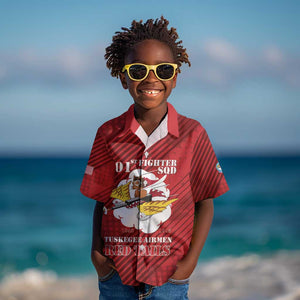 Personalized 301st Fighter Squadron WWII Kid Hawaiian Shirt Red Tails Heritage - Red - African Pride