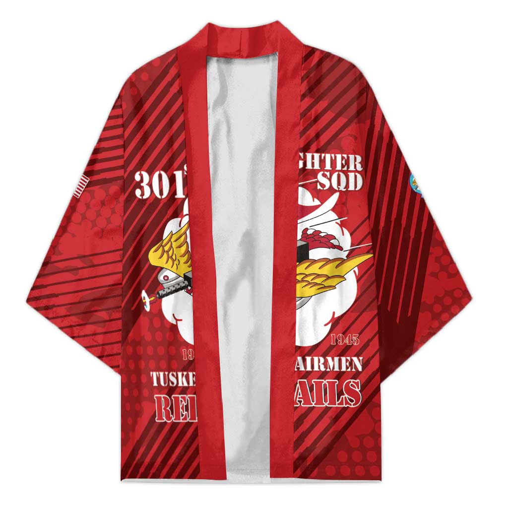 Personalized Tuskegee Airmen Red Tails Kimono 301st Fighter Squadron - Red