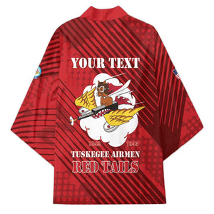 Personalized Tuskegee Airmen Red Tails Kimono 301st Fighter Squadron - Red