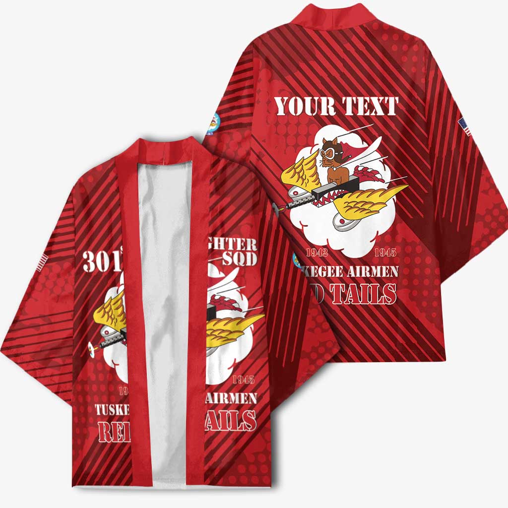 Personalized Tuskegee Airmen Red Tails Kimono 301st Fighter Squadron - Red