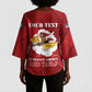 Personalized Tuskegee Airmen Red Tails Kimono Sleeve Blouse 301st Fighter Squadron - Red