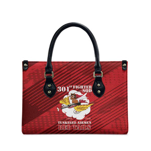 Tuskegee Airmen Red Tails Leather Bag 301st Fighter Squadron - Red