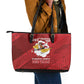 301st Fighter Squadron WWII Leather Tote Bag Red Tails Heritage - Red - African Pride