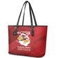 301st Fighter Squadron WWII Leather Tote Bag Red Tails Heritage - Red - African Pride