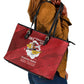 301st Fighter Squadron WWII Leather Tote Bag Red Tails Heritage - Red - African Pride