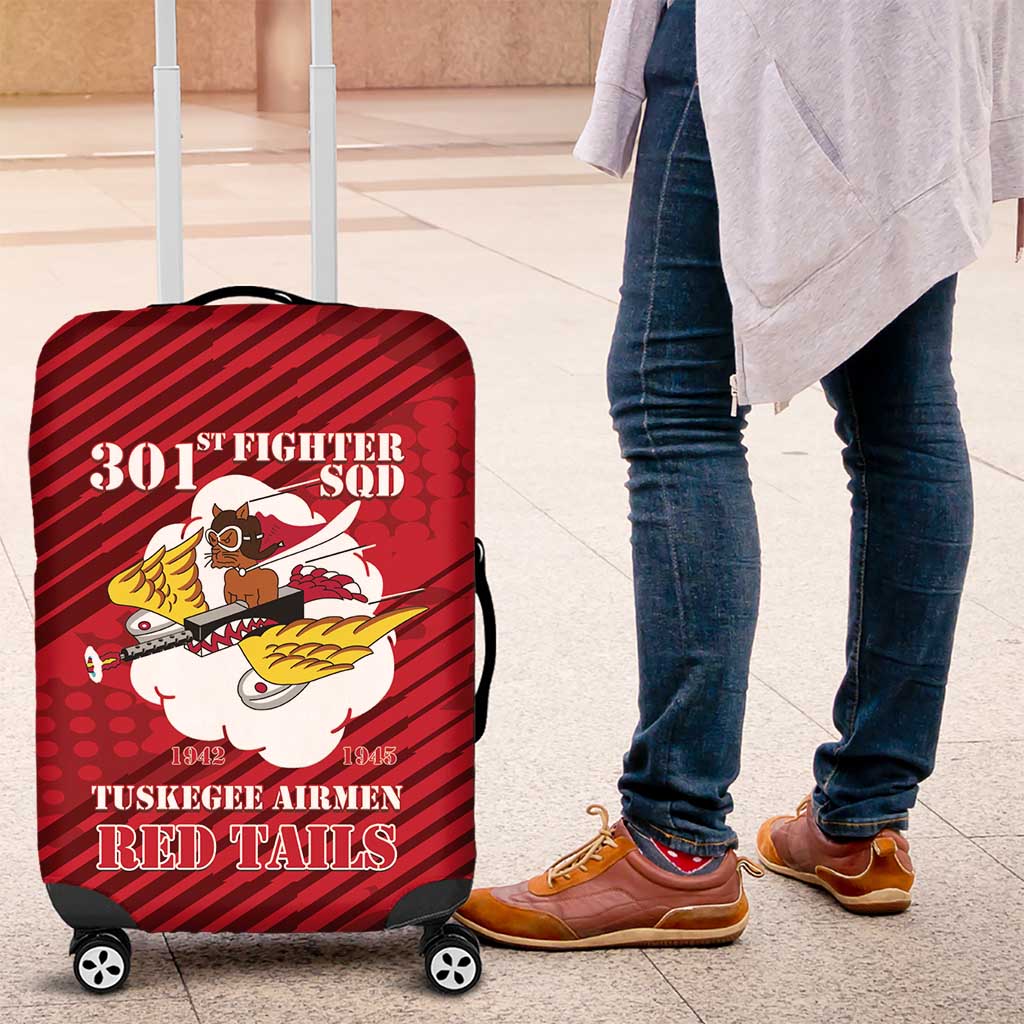 301st Fighter Squadron WWII Luggage Cover Red Tails Heritage - Red - African Pride