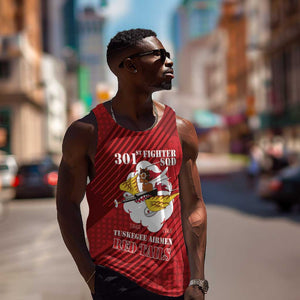 Personalized 301st Fighter Squadron WWII Men Tank Top Red Tails Heritage - Red - African Pride