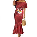 Personalized 301st Fighter Squadron WWII Mermaid Dress Red Tails Heritage - Red - African Pride