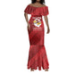 Personalized 301st Fighter Squadron WWII Mermaid Dress Red Tails Heritage - Red - African Pride