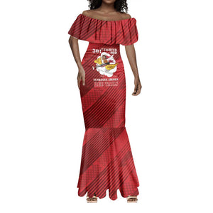 Personalized 301st Fighter Squadron WWII Mermaid Dress Red Tails Heritage - Red - African Pride