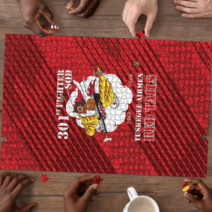 Tuskegee Airmen Red Tails Puzzle 301st Fighter Squadron - Red