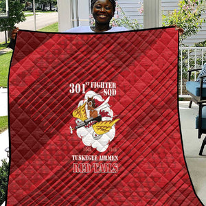 301st Fighter Squadron WWII Quilt Red Tails Heritage - Red - African Pride