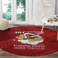 301st Fighter Squadron WWII Round Carpet Red Tails Heritage - Red - African Pride