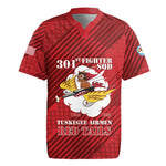 Personalized 301st Fighter Squadron WWII Rugby Jersey Red Tails Heritage - Red - African Pride