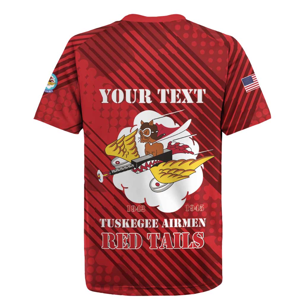 Personalized 301st Fighter Squadron WWII Rugby Jersey Red Tails Heritage - Red - African Pride