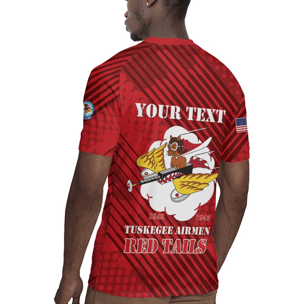 Personalized 301st Fighter Squadron WWII Rugby Jersey Red Tails Heritage - Red - African Pride