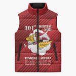 Personalized Tuskegee Airmen Red Tails Sleeveless Puffer Jacket 301st Fighter Squadron - Red