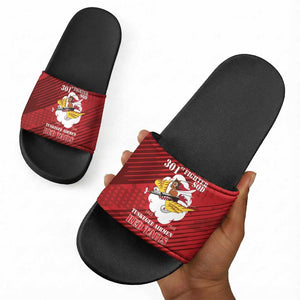 Tuskegee Airmen Red Tails Slide Sandals 301st Fighter Squadron - Red
