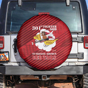 301st Fighter Squadron WWII Spare Tire Cover Red Tails Heritage - Red - African Pride