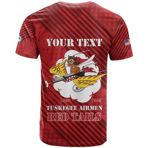 Personalized 301st Fighter Squadron WWII T shirt Red Tails Heritage - Red - African Pride