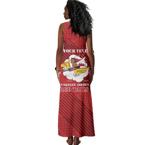 Personalized 301st Fighter Squadron WWII Tank Maxi Dress Red Tails Heritage - Red - African Pride