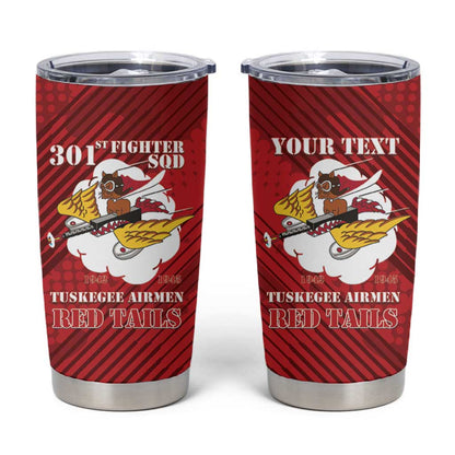 Personalized 301st Fighter Squadron WWII Tumbler Cup Red Tails Heritage - Red - African Pride