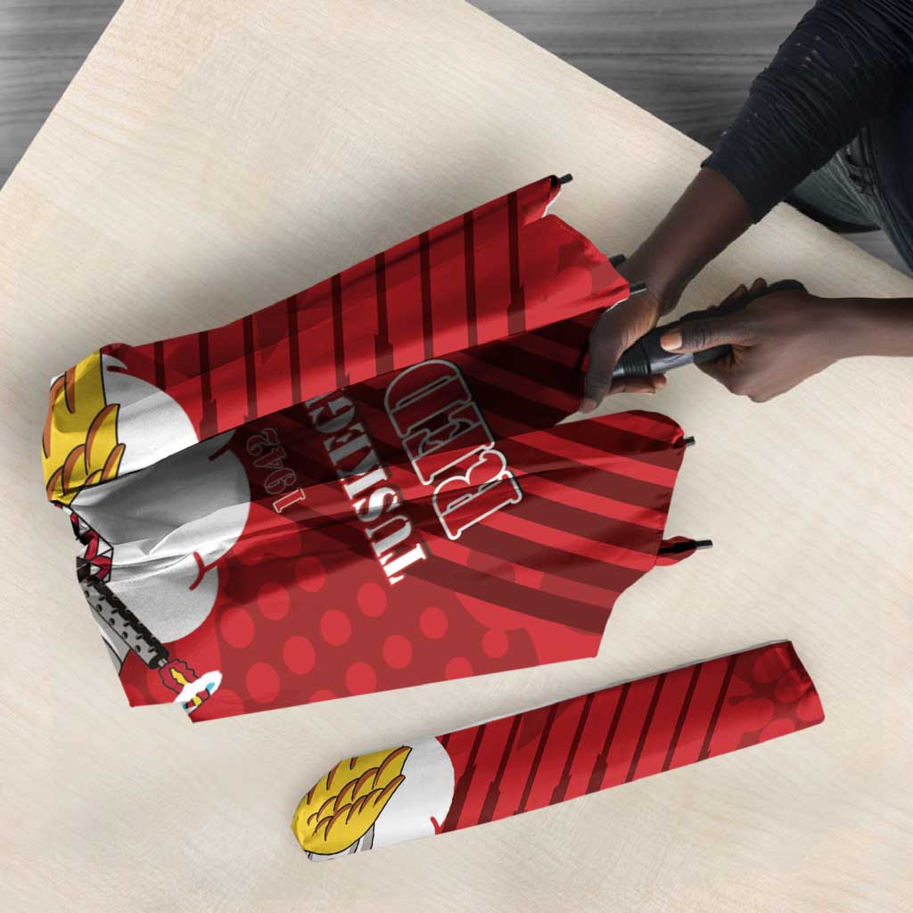 Tuskegee Airmen Red Tails Umbrella 301st Fighter Squadron - Red