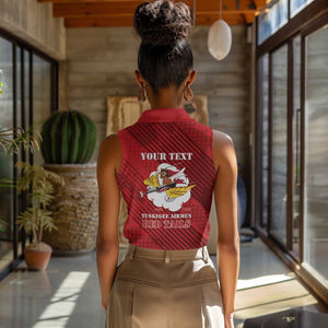Personalized 301st Fighter Squadron WWII Women Sleeveless Polo Shirt Red Tails Heritage - Red - African Pride