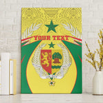Personalised Afro Senegal Canvas Wall Art Coat Of Arms Mix African Pattern
